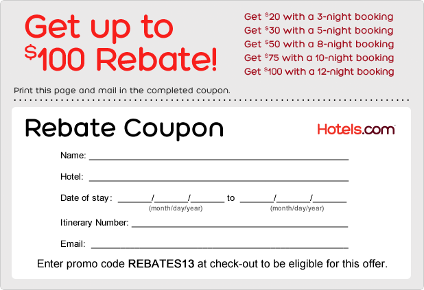 Hotels.com rebate program